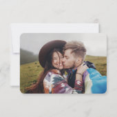 1 Foto Maaltijd Opties Elegant Retro Script Bruilo RSVP Kaartje (Achterkant)