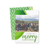 1 Foto Merry Kerstmis Modern Abstracte Waterverf Feestdagenkaart