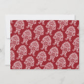 1 Foto Merry Kerstscript White Damask Feestdagenkaart (Achterkant)