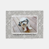 1 Foto met Farmhouse Tile Pattern en Text Fleece Deken (Voorkant (Horizontaal))