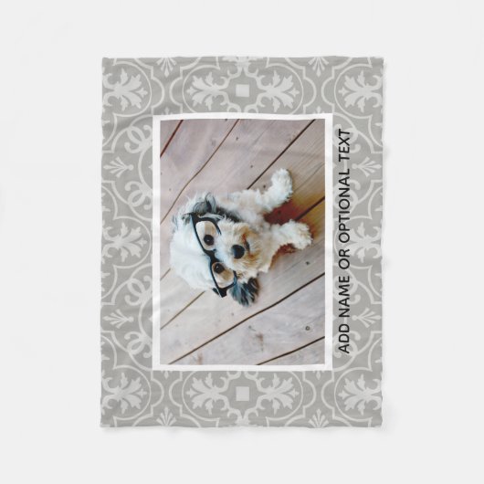 1 Foto met Farmhouse Tile Pattern en Text Fleece Deken (Voorkant)