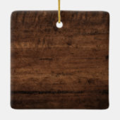 1 Foto met  hout voor kerstversiering Keramisch Ornament (Achterkant)