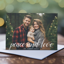 1 Foto met kerstscript White Damask Peace
