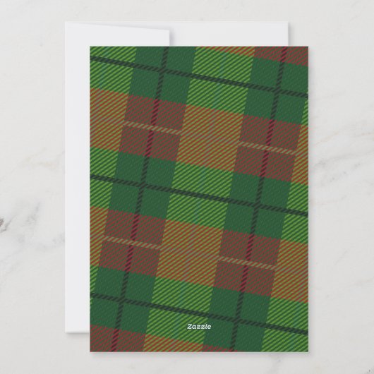 1 Foto met script en Retro Pset Patroon groen Feestdagenkaart (Achterkant)