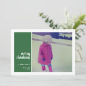 1 Foto: Minimale kerstkerst met kerstmis Feestdagenkaart (Staand voorkant)