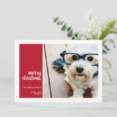 1 Foto: Minimale kerstkerstavond met minimale coll Feestdagenkaart (Staand voorkant)