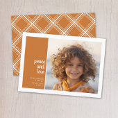 1 Foto - Minimale kerstvrede liefde terra cotta Feestdagenkaart