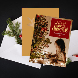 1 foto Modern Vrolijk Kerstfeest Beste Kerstman Feestdagenkaart