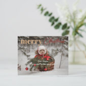 1 foto Modern Vrolijk Kerstfeest Beste Kerstman Go Feestdagenkaart (Staand voorkant)