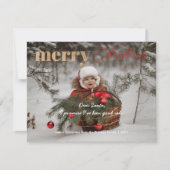 1 foto Modern Vrolijk Kerstfeest Beste Kerstman Go Feestdagenkaart (Voorkant)