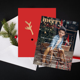 1 Foto Modern Vrolijk Kerstfeest DearSanta Verlang Feestdagenkaart