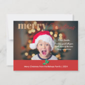 1 foto Modern Vrolijk Kerstfeest Lieve Kerstman he Feestdagenkaart (Voorkant)