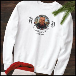 1 Foto Monogram Man & Vrouw Naam Koppels Trui