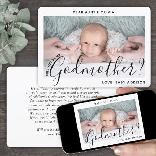 1 Foto Oma Voorstel Modern Elegant Schrift Kaart