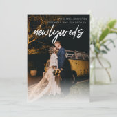 1 Foto Passen getrouwd Aankondiging - Wit (Staand voorkant)