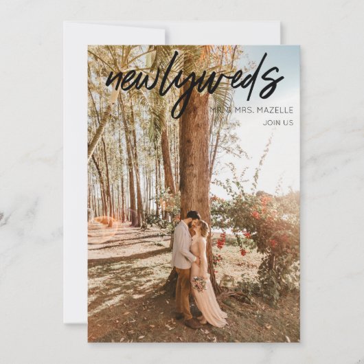 1 Foto Passen getrouwd Post Weddenschappen Recepti Kaart (Voorkant)