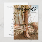 1 Foto Passen getrouwd Post Weddenschappen Recepti Kaart (Voorkant / Achterkant)