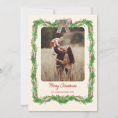 1 foto plaid boog rustieke kerst Foto Feestdagenkaart (Voorkant)