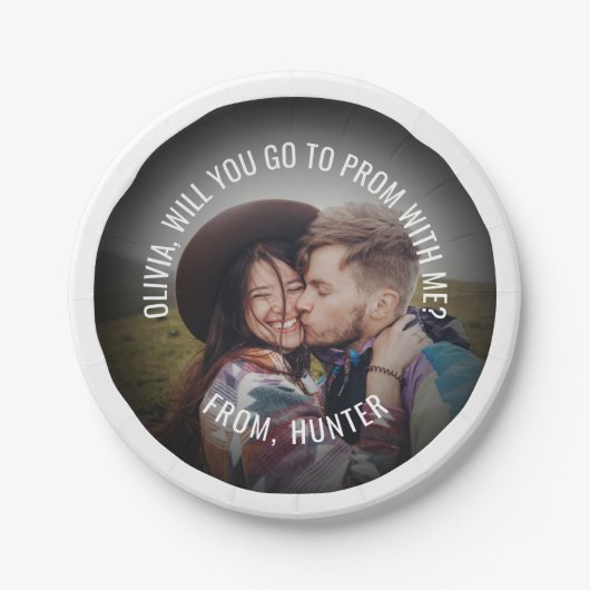 1 Foto Prom of HOCO-voorstel Cute Promposal Idee Papieren Bordje (Voorkant)