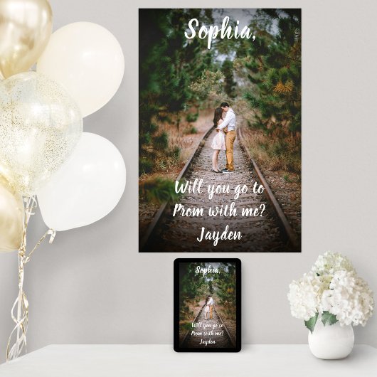 1 Foto Prom of HOCO-voorstel Cute Promposal Idee Poster