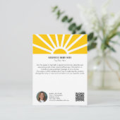 1 | Foto QR Sunrise Minimalistische Bedrijfsinform Kaart (Staand voorkant)