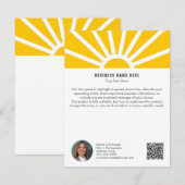 1 | Foto QR Sunrise Minimalistische Bedrijfsinform Kaart (Voorkant / Achterkant)