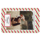 1 Foto Rood en Groen Diagonale Strepen Magneet (Horizontaal)