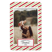 1 Foto Rood en Groen Diagonale Strepen Magneet (Verticaal)