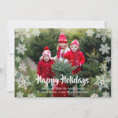 1 Foto Snowflake Feestdagenkaart (Voorkant)