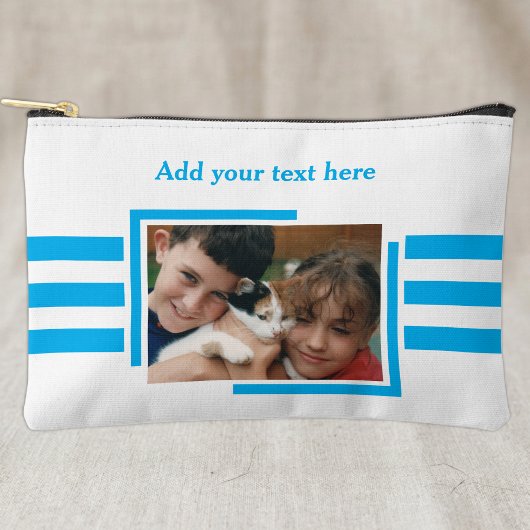 1 foto tekst toevoegen blauw wit etui
