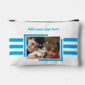 1 foto tekst toevoegen blauw wit etui (Voorkant)