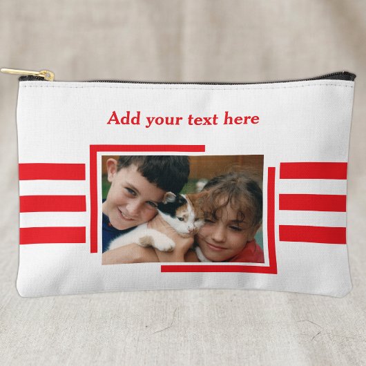 1 foto tekst toevoegen rood wit etui