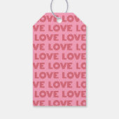 1 Foto Valentijnsdag modern rood en roze Cadeaulabel (Achterkant)