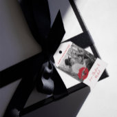 1 Foto Valentijnsdag modern rood en roze Cadeaulabel