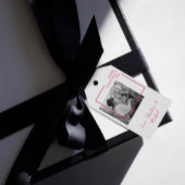 1 Foto Valentijnsdag modern rood en roze Cadeaulabel