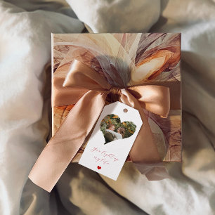 1 Foto   Valentijnsdag   Romantische quote   Hart Cadeaulabel