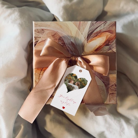 1 Foto | Valentijnsdag | Romantische quote | Hart Cadeaulabel