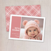 1 Foto van Collage Minimal Christmas coral christm Feestdagenkaart