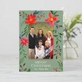 1 Foto van de Waterverf met prettige kerstdagen Fl Feestdagenkaart (Staand voorkant)