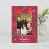 1 Foto van de Waterverf met prettige kerstdagen Fl Feestdagenkaart (Staand voorkant)