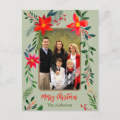 1 Foto van de Waterverf met prettige kerstdagen Fl Feestdagenkaart (Voorkant)