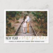 1 Foto Verminderde bruiloft Nieuwe Jaren Veranderi Feestdagenkaart (Voorkant)