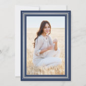 1 Foto Virtual Afstuderen Navy Blue Silver Kaart (Achterkant)