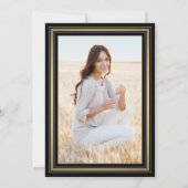 1 Foto: Virtual Graduparty Black en Gold Kaart (Achterkant)