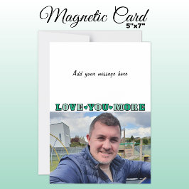 1 foto voeg tekst toe love you groene magnetische  uitnodiging