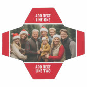 1 Fotocollage Familie - Effen rood met tekst Voetbal (Enkel)