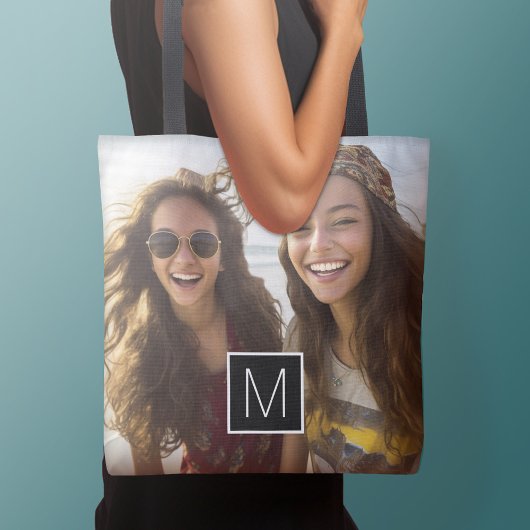 1 Fotocollage Optioneel aangepast monogram Tote Bag