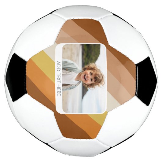 1 Fotocollage - tekst - Retro Stripes Warm Kleuren Voetbal (Gedraaid)