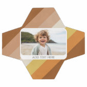 1 Fotocollage - tekst - Retro Stripes Warm Kleuren Voetbal (Enkel)