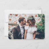 1 Fotomaaltijdopties Song Verzoek om Eenvoudig huw RSVP Kaartje (Achterkant)